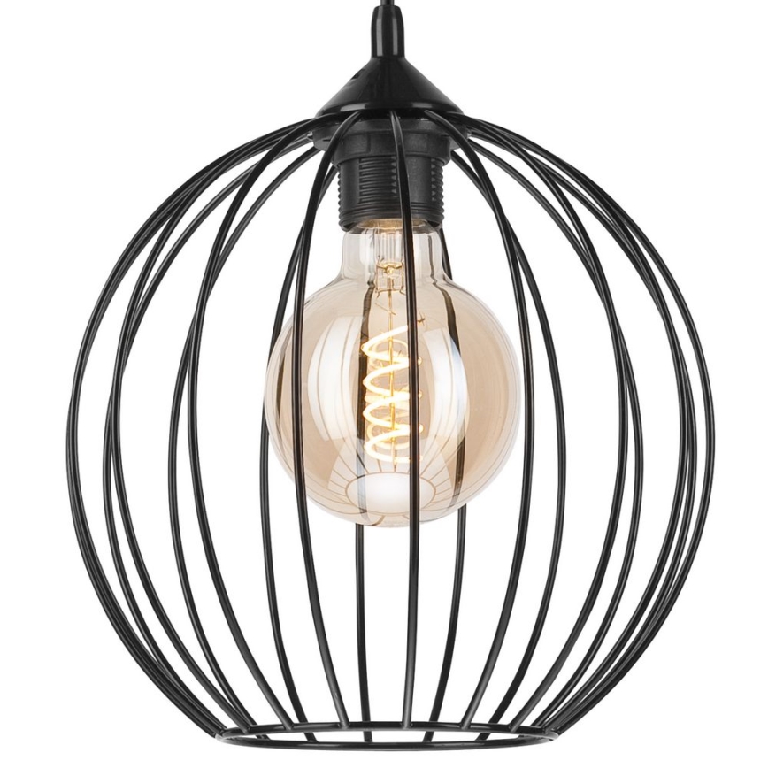 Κρεμαστό φωτιστικό οροφής ZOYA 1xE27/60W/230V μαύρο