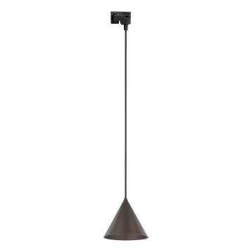 Κρεμαστό φωτιστικό οροφής για 1-phase ράγας CONO 1xE27/15W/230V μαύρο/καφέ