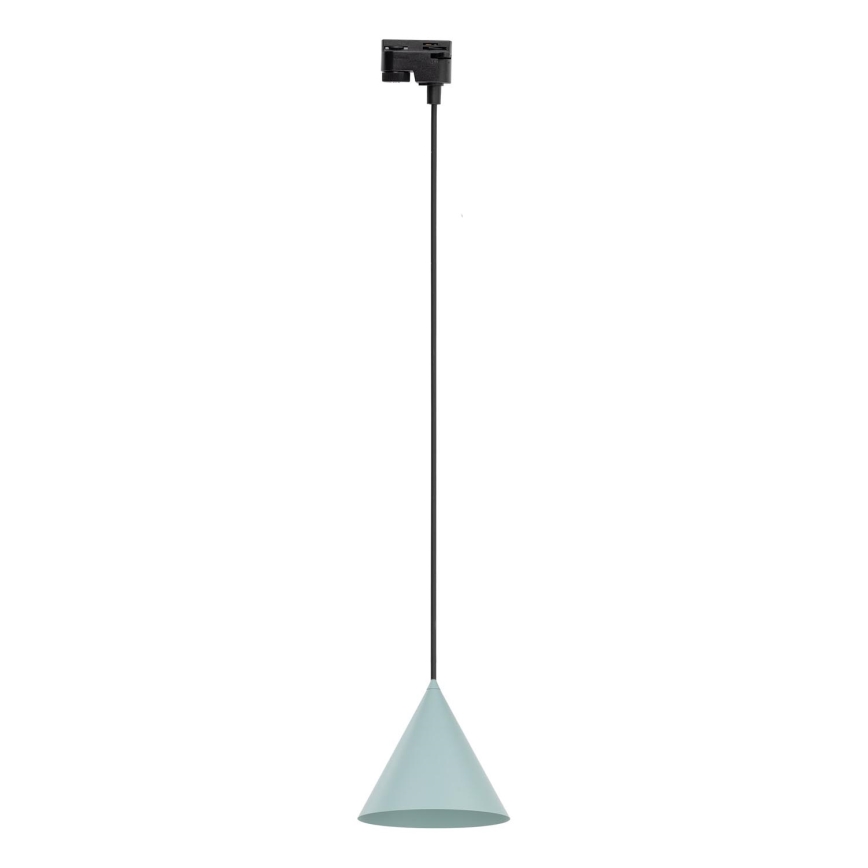 Κρεμαστό φωτιστικό οροφής για 1-phase ράγας CONO 1xE27/15W/230V μαύρο/μέντα