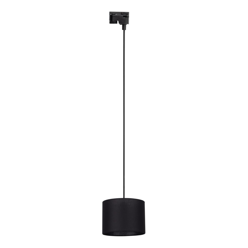 Κρεμαστό φωτιστικό οροφής για 1-phase ράγας TRACER 1xE27/15W/230V διάμετρος 20 cm μαύρο