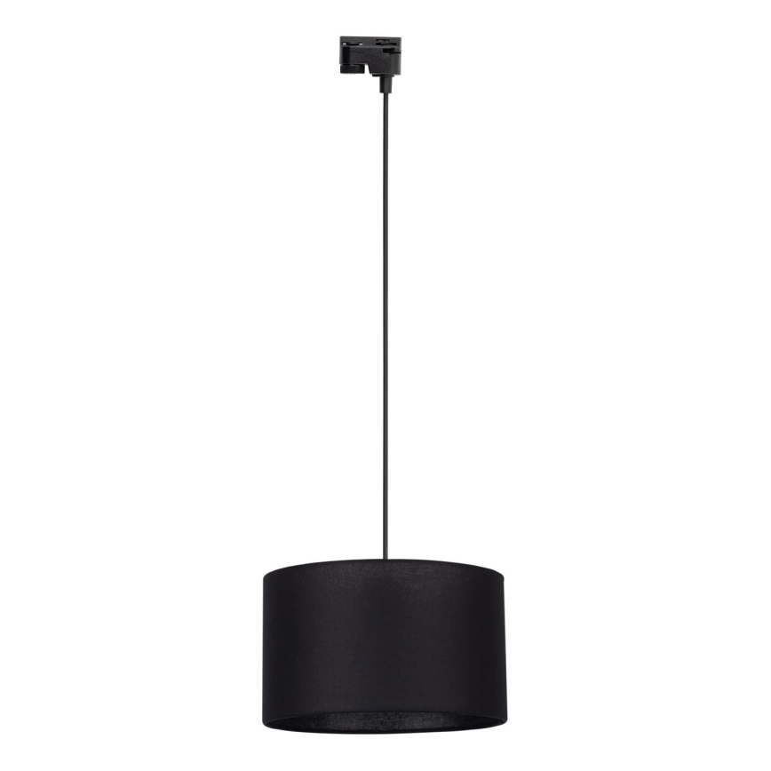 Κρεμαστό φωτιστικό οροφής για 1-phase ράγας TRACER 1xE27/15W/230V διάμετρος 38 cm μαύρο