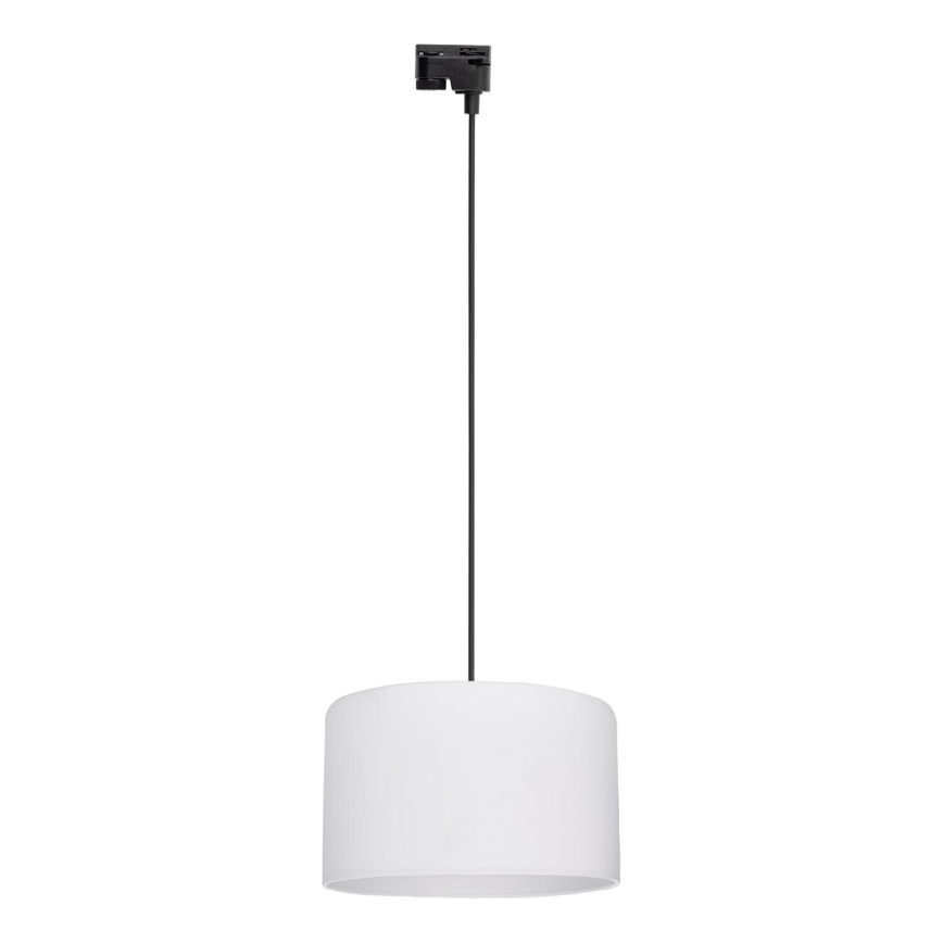 Κρεμαστό φωτιστικό οροφής για 1-phase ράγας TRACER 1xE27/15W/230V διάμετρος 38 cm μαύρο/λευκό