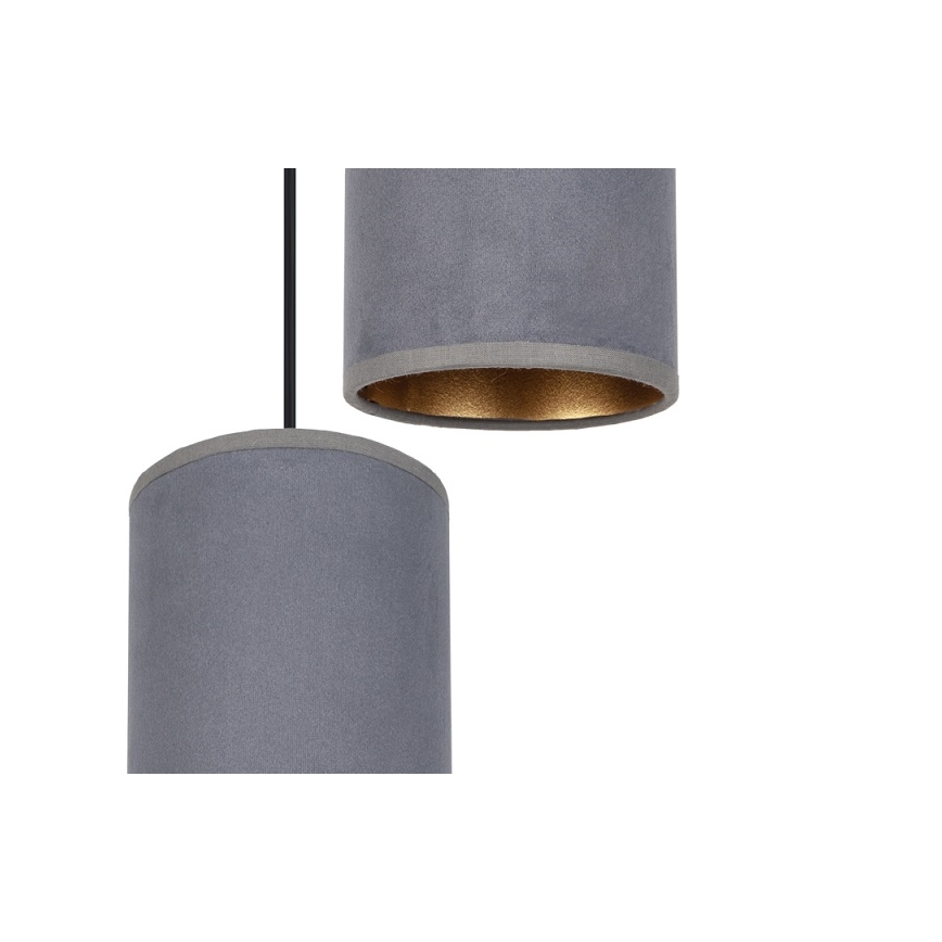 Κρεμαστό φωτιστικό οροφής δίφωτο AVALO 2xE27/60W/230V διάμετρος 20 cm γκρι