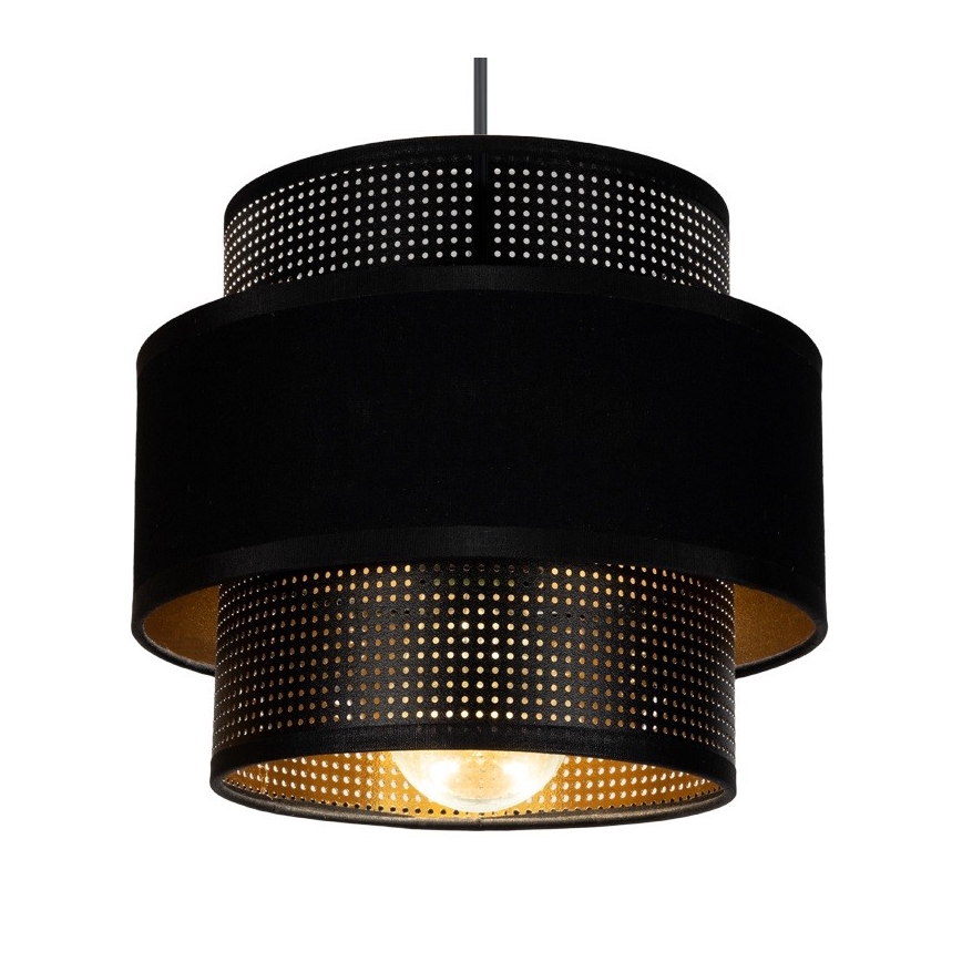 Κρεμαστό φωτιστικό οροφής δίφωτο NESS 2xE27/60W/230V διάμετρος 30 cm μαύρο