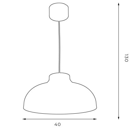 Κρεμαστό φωτιστικό οροφής καμπάνα BASCA 1xE27/60W/230V μαύρο/χρυσό