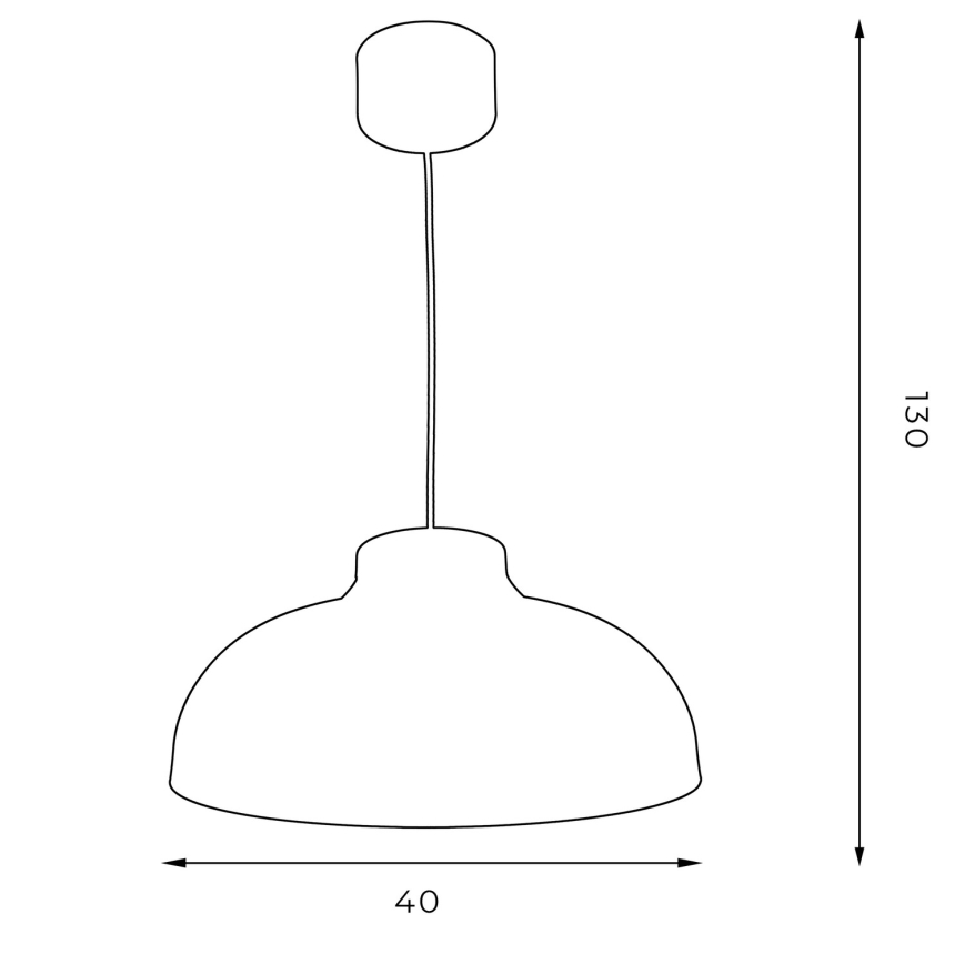 Κρεμαστό φωτιστικό οροφής καμπάνα BASCA 1xE27/60W/230V μαύρο/χρυσό