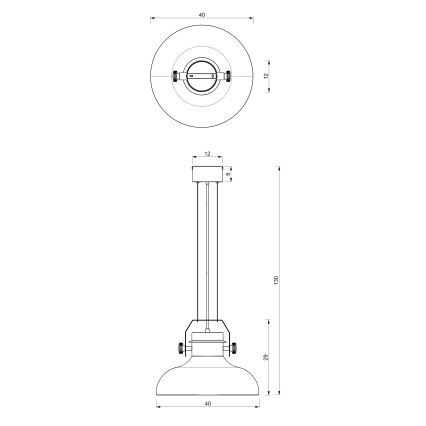 Κρεμαστό φωτιστικό οροφής καμπάνα HELSING 1xE27/60W/230V χρυσαφί