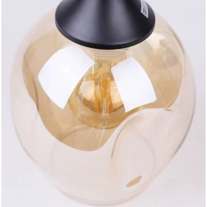 Κρεμαστό φωτιστικό οροφής μονόφωτο ASPA 1xE27/40W/230V μαύρο