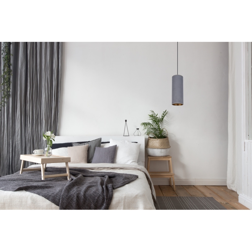Κρεμαστό φωτιστικό οροφής μονόφωτο AVALO 1xE27/60W/230V γκρι