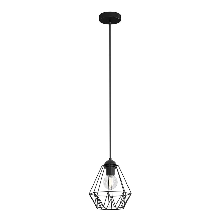Κρεμαστό φωτιστικό οροφής μονόφωτο BERGEN 1xE27/60W/230V μαύρο