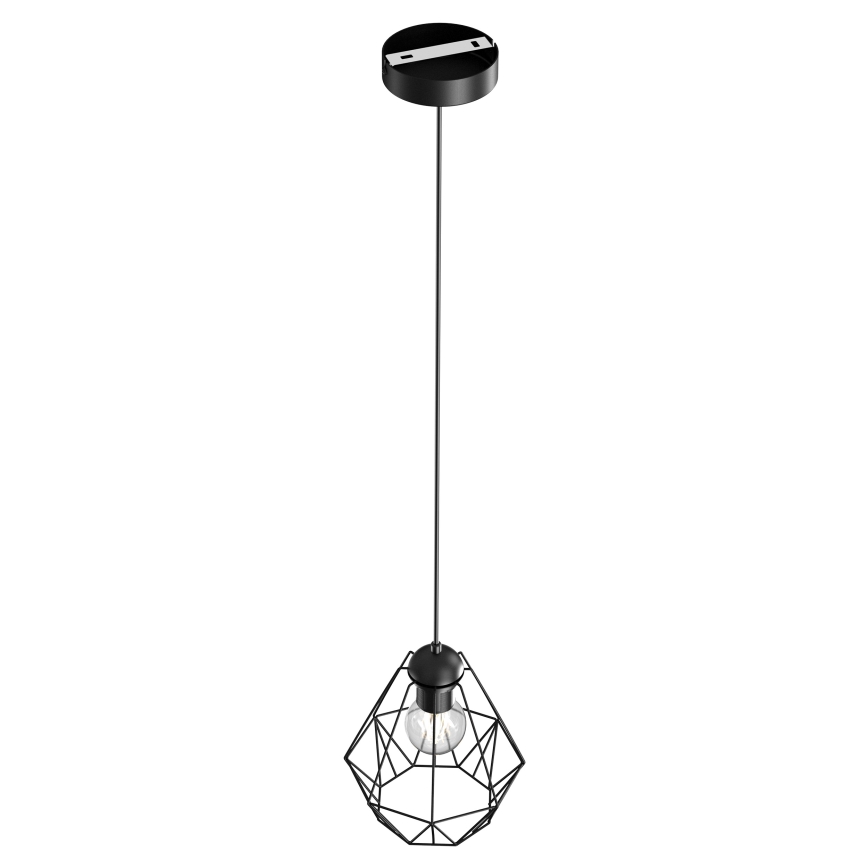 Κρεμαστό φωτιστικό οροφής μονόφωτο BERGEN 1xE27/60W/230V μαύρο