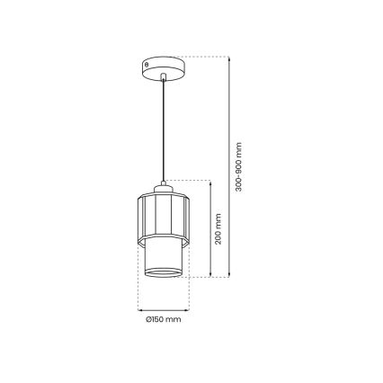 Κρεμαστό φωτιστικό οροφής μονόφωτο BLANCO 1xE27/60W/230V λευκό