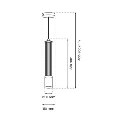 Κρεμαστό φωτιστικό οροφής μονόφωτο ESTILO 1xGU10/40W/230V μαύρο