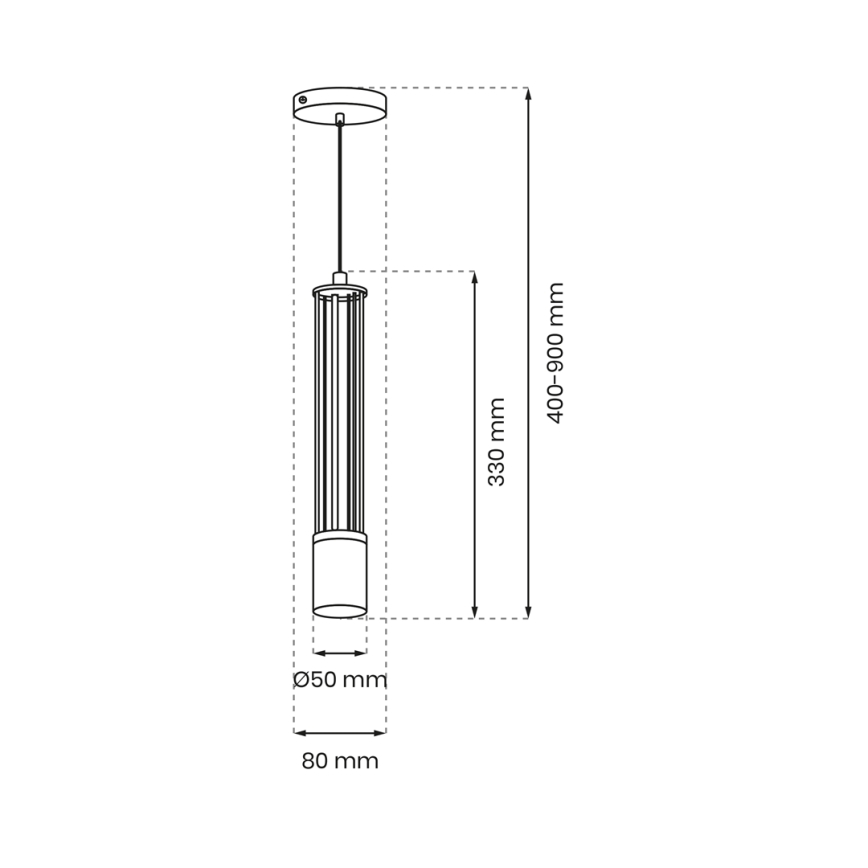 Κρεμαστό φωτιστικό οροφής μονόφωτο ESTILO 1xGU10/40W/230V μαύρο