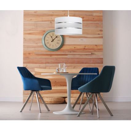 Κρεμαστό φωτιστικό οροφής μονόφωτο  HELEN 1xE27/15W/230V διάμετρος 35 cm λευκό