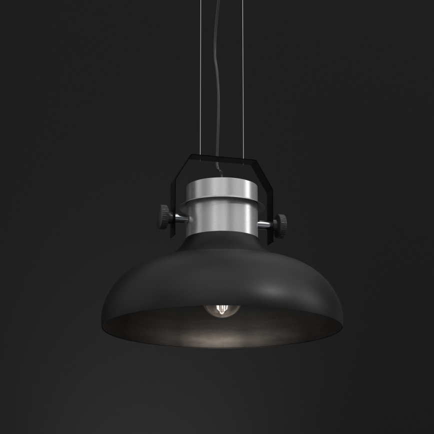 Κρεμαστό φωτιστικό οροφής μονόφωτο HELSING 1xE27/60W/230V ματ χρώμιο