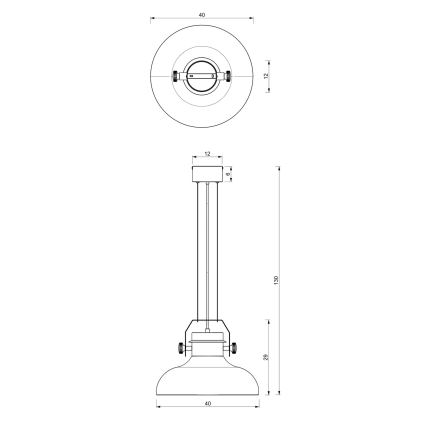 Κρεμαστό φωτιστικό οροφής μονόφωτο HELSING 1xE27/60W/230V ματ χρώμιο