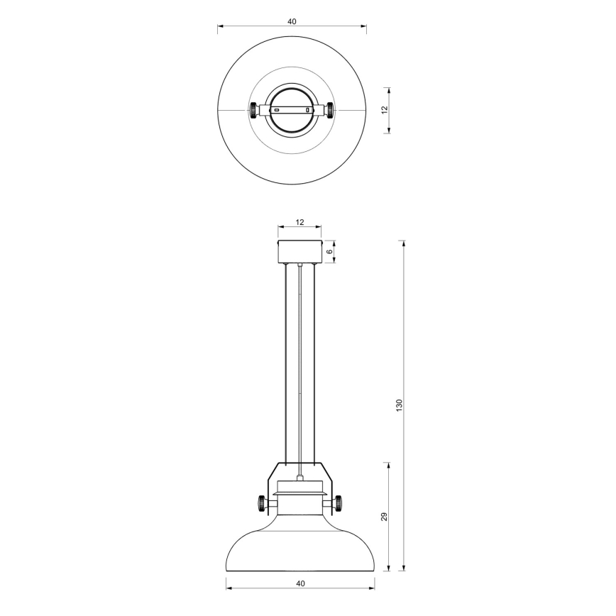 Κρεμαστό φωτιστικό οροφής μονόφωτο HELSING 1xE27/60W/230V ματ χρώμιο