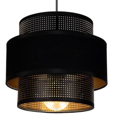 Κρεμαστό φωτιστικό οροφής μονόφωτο NESS 1xE27/60W/230V μαύρο