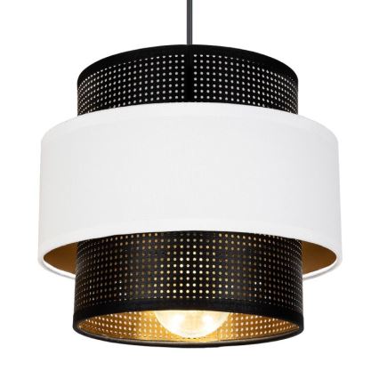 Κρεμαστό φωτιστικό οροφής μονόφωτο NESS 1xE27/60W/230V μαύρο/λευκό