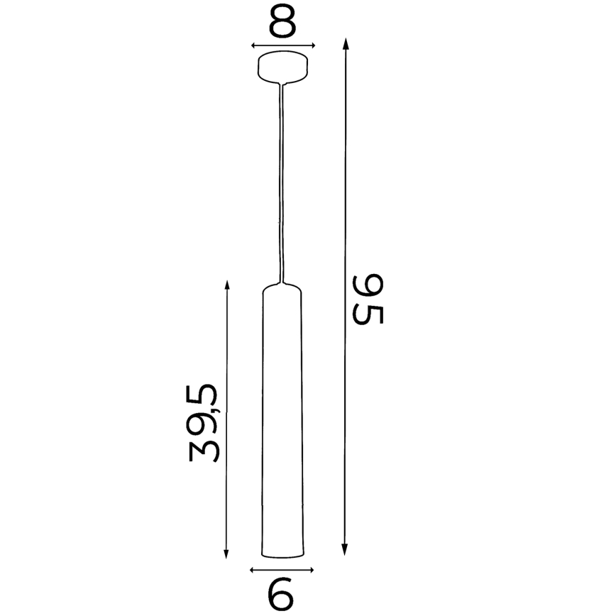 Κρεμαστό φωτιστικό οροφής μονόφωτο NEST 1xGU10/8W/230V λευκό/γυαλιστερό χρώμιο