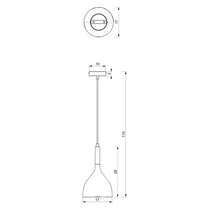 Κρεμαστό φωτιστικό οροφής μονόφωτο NOAK WOOD 1xE27/60W/230V