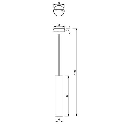 Κρεμαστό φωτιστικό οροφής μονόφωτο RAITO 1xGU10/8W/230V μαύρο