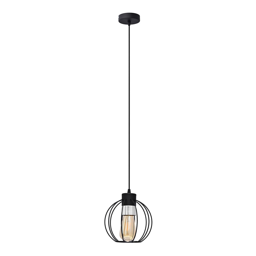 Κρεμαστό φωτιστικό οροφής μονόφωτο STARLIGHT 1xE27/15W/230V μαύρο/ασήμι