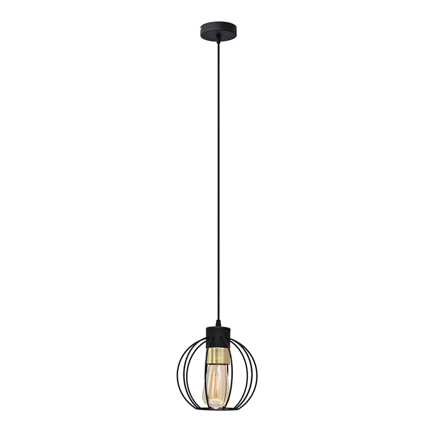 Κρεμαστό φωτιστικό οροφής μονόφωτο STARLIGHT 1xE27/15W/230V μαύρο/χρυσαφί