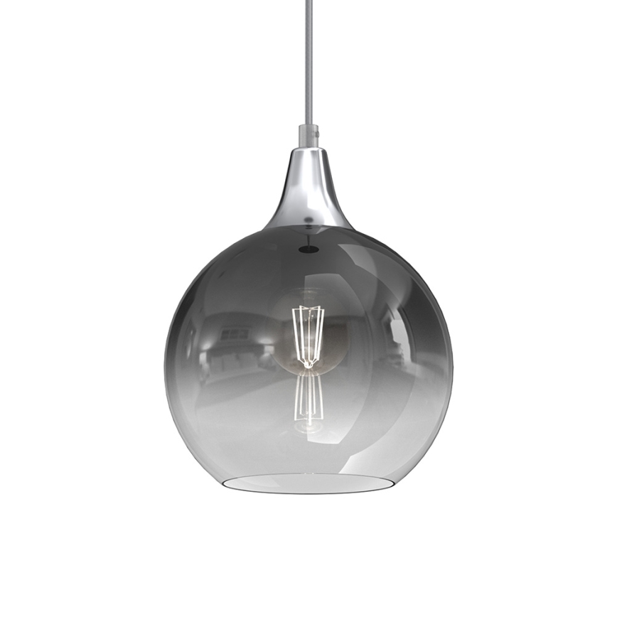 Πολύφωτο με συρματόσχοινο MONTE 1xE27/60W/230V d. 20 cm ματ χρώμιο