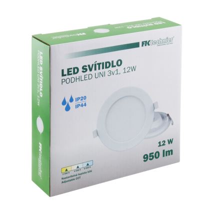 Κρεμαστό φωτιστικό οροφής μπάνιου LED LED/12W/230V 3000/4000/6000K IP44