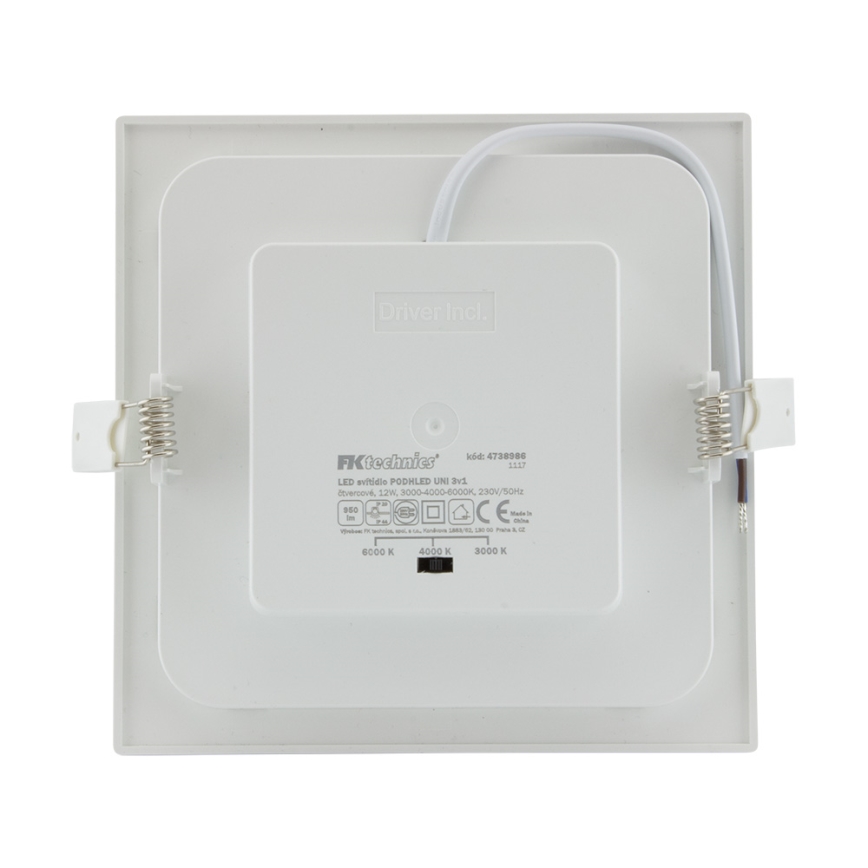 Κρεμαστό φωτιστικό οροφής μπάνιου LED LED/12W/230V 3000/4000/6000K IP44