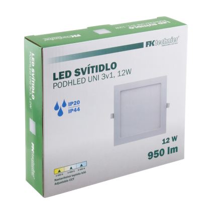 Κρεμαστό φωτιστικό οροφής μπάνιου LED LED/12W/230V 3000/4000/6000K IP44