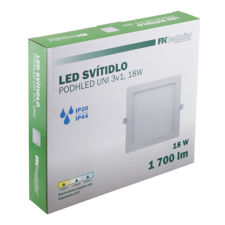 Κρεμαστό φωτιστικό οροφής μπάνιου LED LED/18W/230V 3000/4000/6000K IP44