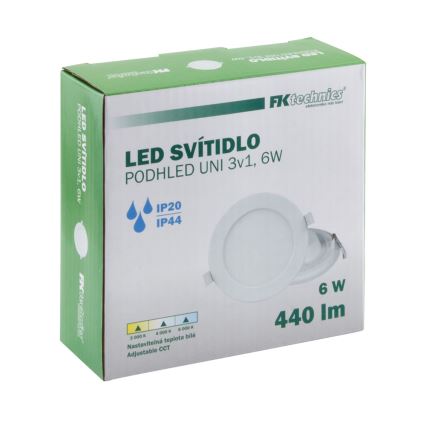 Κρεμαστό φωτιστικό οροφής μπάνιου LED LED/6W/230V 3000/4000/6000K IP44