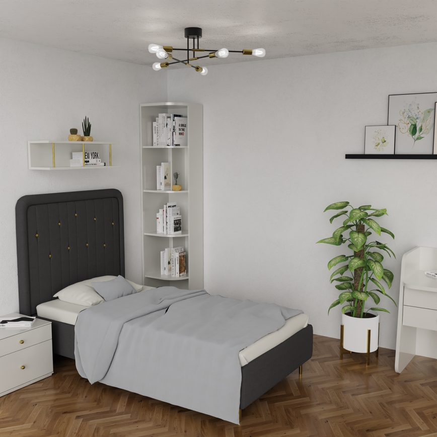 Κρεμαστό φωτιστικό οροφής πολύφωτο FLAME 6xE27/60W/230V μαύρο/χρυσό