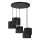 Κρεμαστό φωτιστικό οροφής πολύφωτο LOFT SHADE 5xE27/60W/230V μαύρο