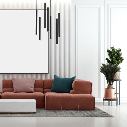Κρεμαστό φωτιστικό οροφής πολύφωτο MONZA 7xG9/8W/230V μαύρο