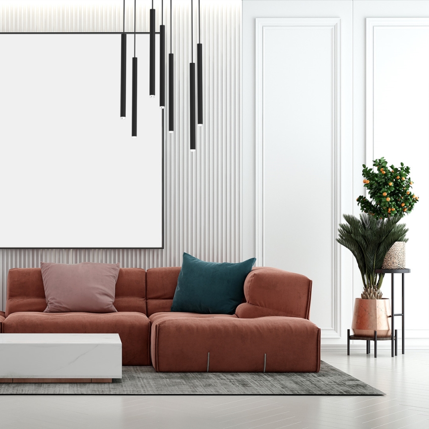Κρεμαστό φωτιστικό οροφής πολύφωτο MONZA 7xG9/8W/230V μαύρο
