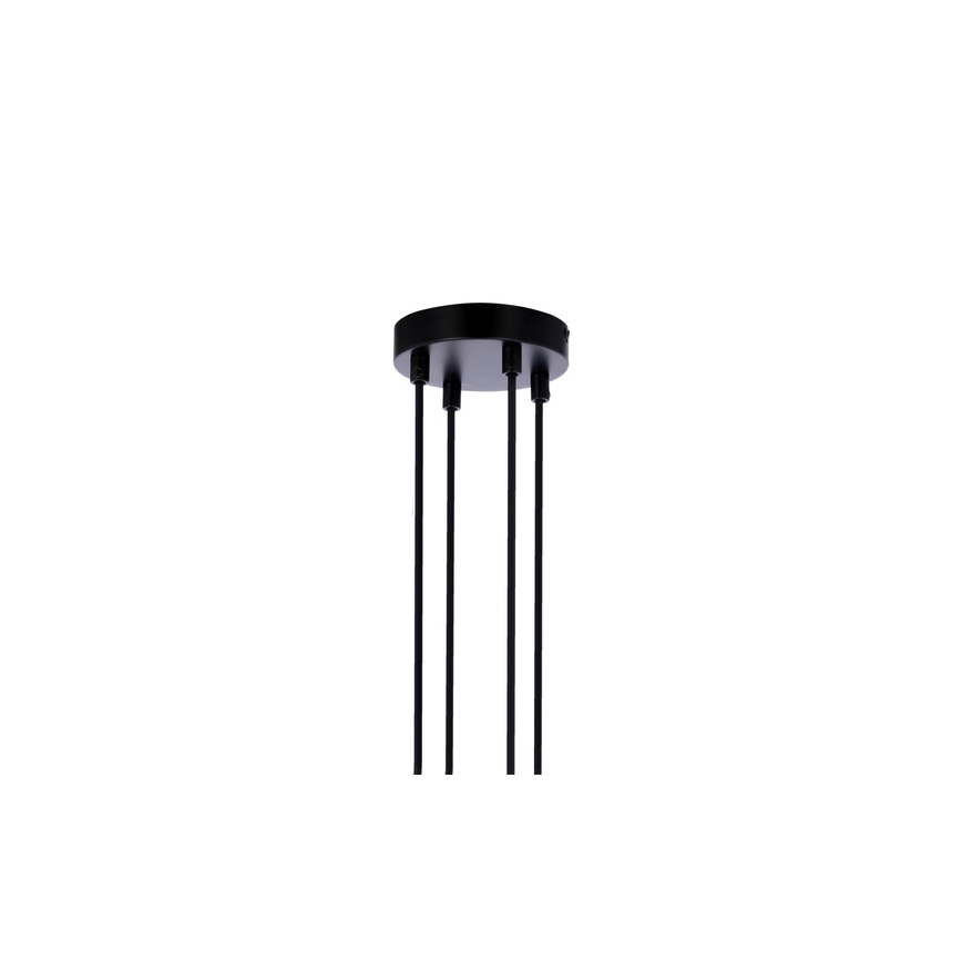 Κρεμαστό φωτιστικό οροφής πολύφωτο RENO 4xE27/40W/230V μαύρο/καφέ