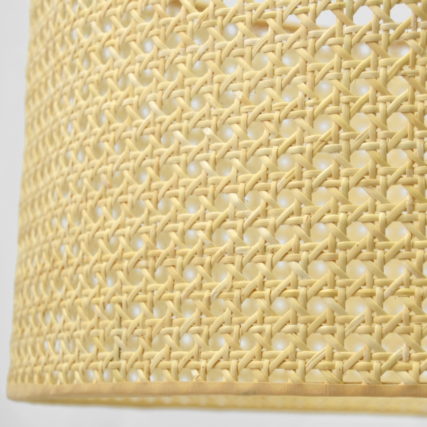 Κρεμαστό φωτιστικό οροφής ράγα ALBA 3xE27/15W/230V rattan/μαύρο