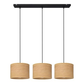 Κρεμαστό φωτιστικό οροφής ράγα ALBA 3xE27/15W/230V καφέ/μαύρο