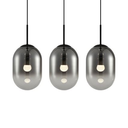 Κρεμαστό φωτιστικό οροφής ράγα ALIAS 3xE14/40W/230V μαύρο/γκρι