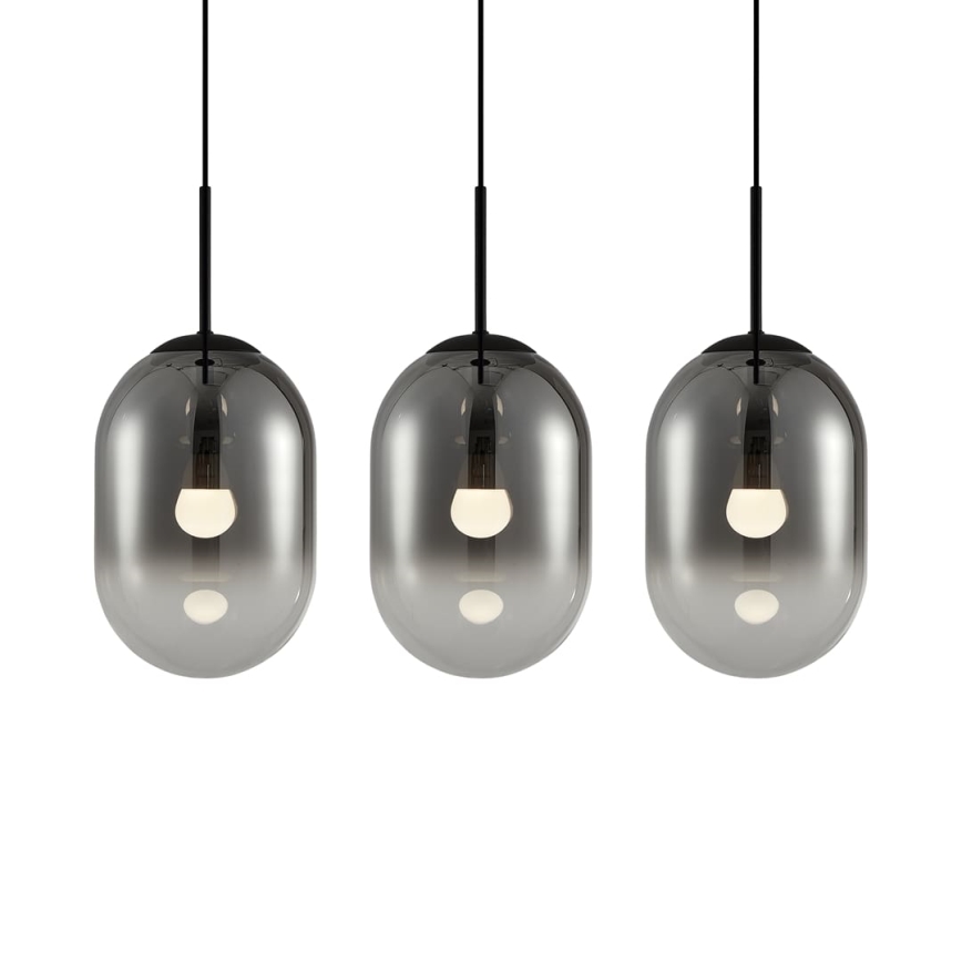 Κρεμαστό φωτιστικό οροφής ράγα ALIAS 3xE14/40W/230V μαύρο/γκρι