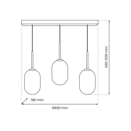 Κρεμαστό φωτιστικό οροφής ράγα ALIAS 3xE14/40W/230V μαύρο/γκρι