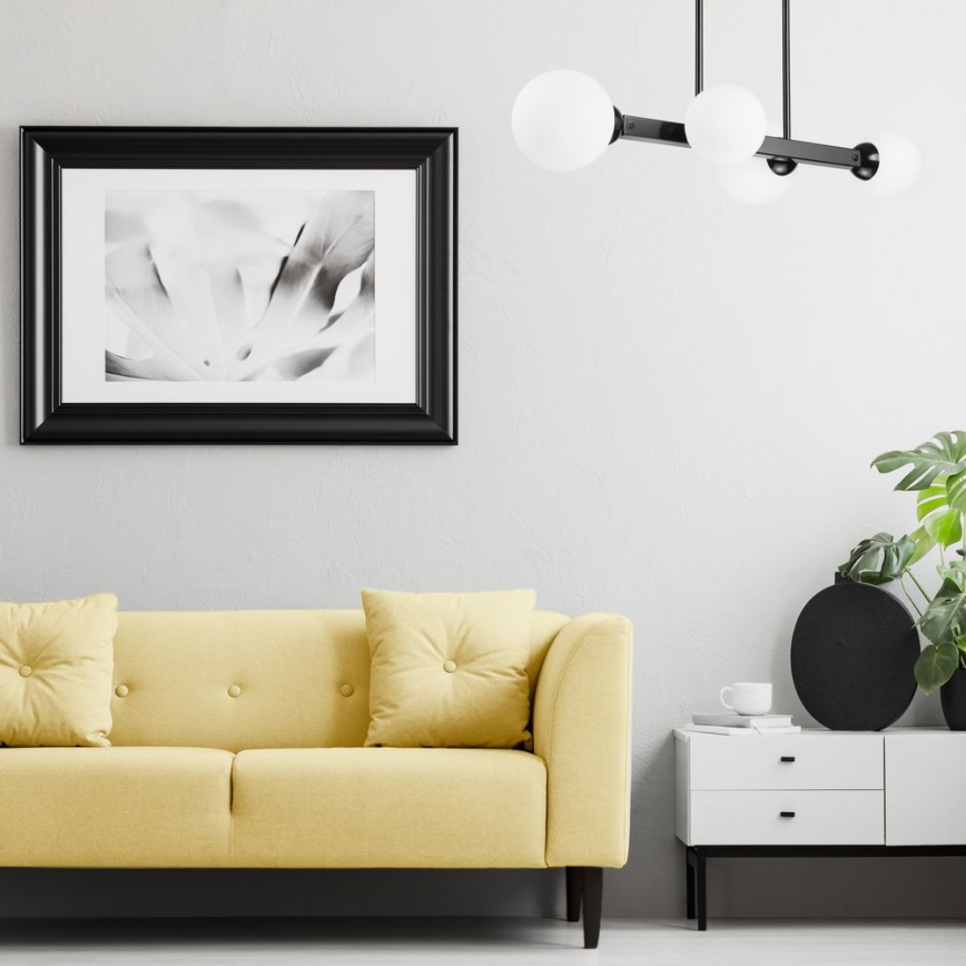 Κρεμαστό φωτιστικό οροφής ράγα ASTRO 4xG9/5W/230V μαύρο
