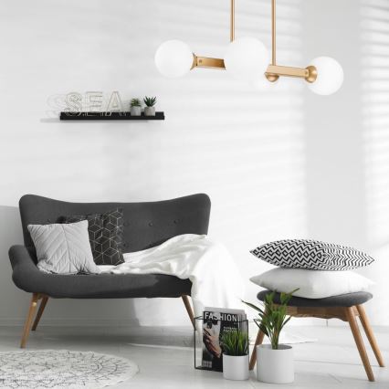 Κρεμαστό φωτιστικό οροφής ράγα ASTRO 4xG9/5W/230V χρυσό