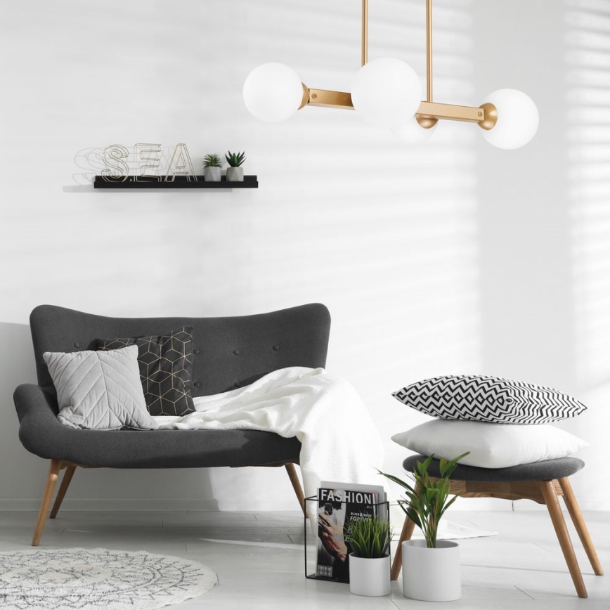 Κρεμαστό φωτιστικό οροφής ράγα ASTRO 4xG9/5W/230V χρυσό