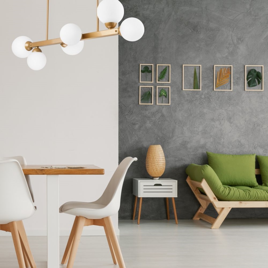 Κρεμαστό φωτιστικό οροφής ράγα ASTRO 6xG9/5W/230V χρυσό