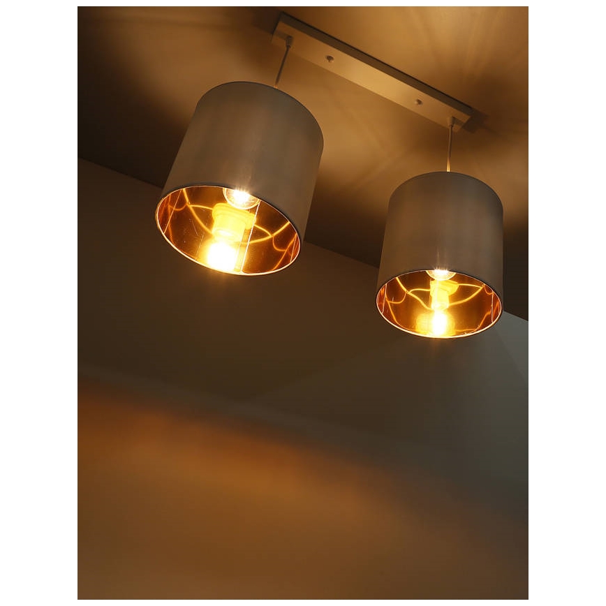 Κρεμαστό φωτιστικό οροφής ράγα ATLANTA 2xE27/40W/230V λευκό